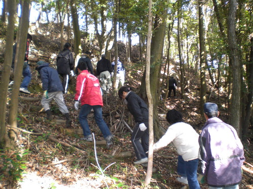 はじめての裏山はけっこう険しい