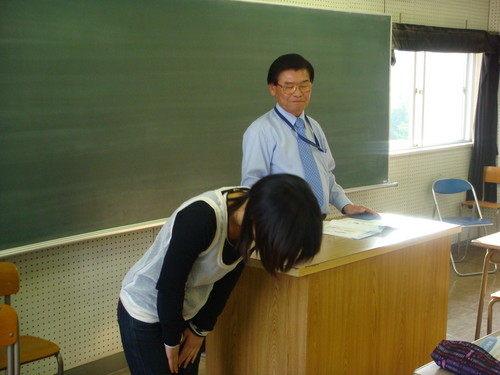 お辞儀の練習