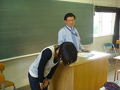 お辞儀の練習