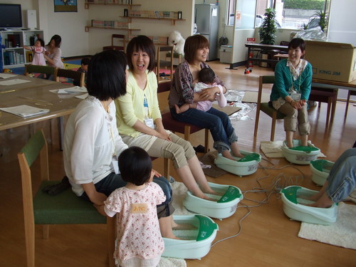 電気足湯でほんわか