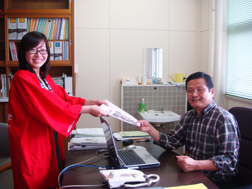 副学長室での様子