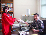 副学長室での様子