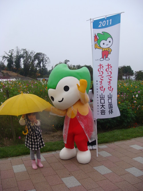 コスモスの前で♪