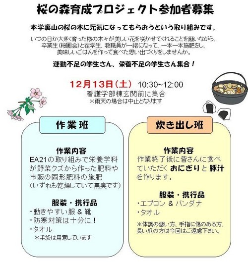 2008 桜の森育成プロジェクト参加募集