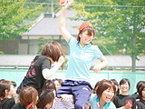 注目の女騎馬戦