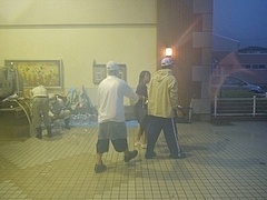 雨足が強くなっても給水に来られます