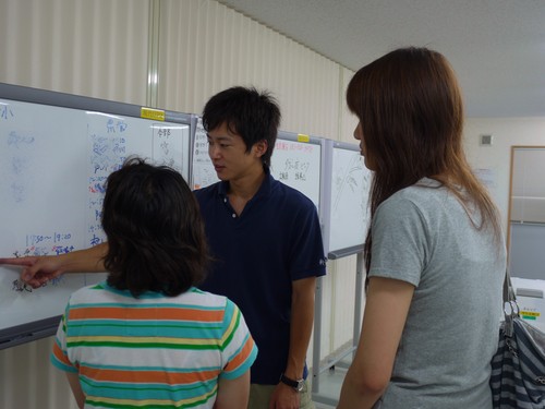 新規登録者へ説明中