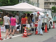 長い列が出来ていました。