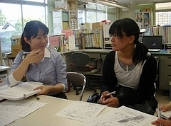 職員さんの優しい指導