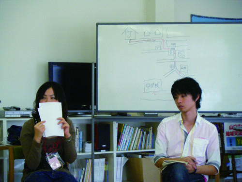 情報提供のワークの一場面