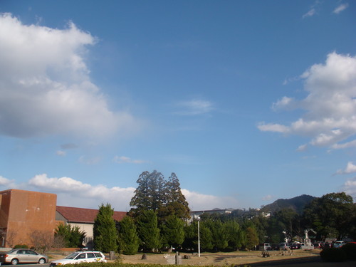 ４号館前より（図書館が見えます。）