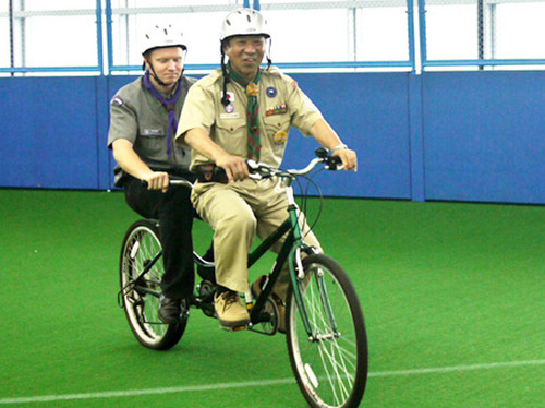 市川理事長と世界スカウト委員も挑戦！