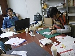 カッティング中