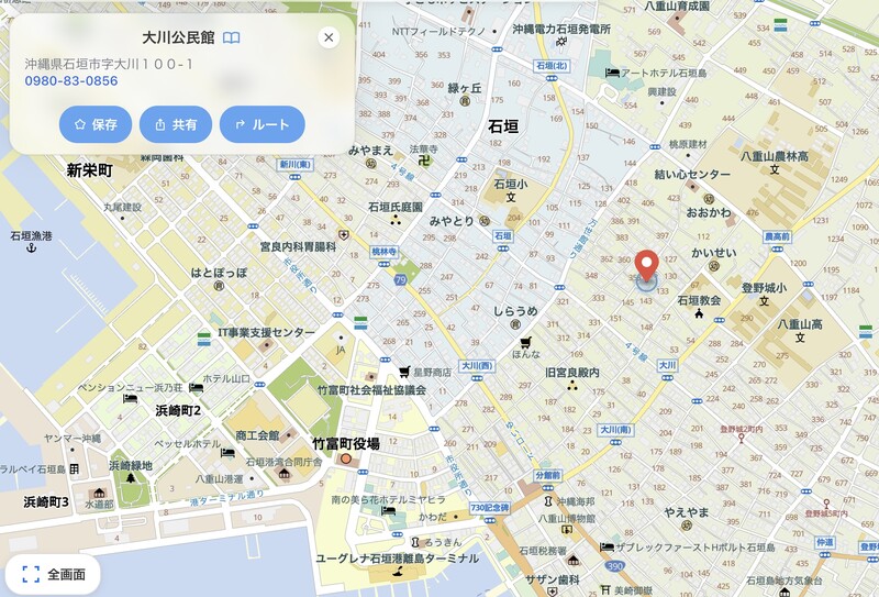大川公民館地図