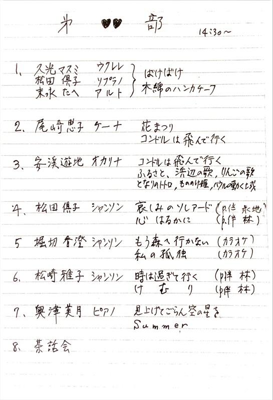 プログラム第２部